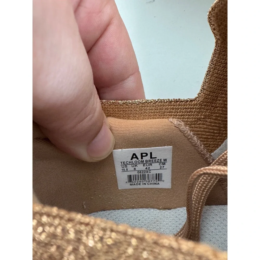 APL TechLoom Breeze Womens 10.5 Metallic Rose Gold Copper Running Shoes 0822XC